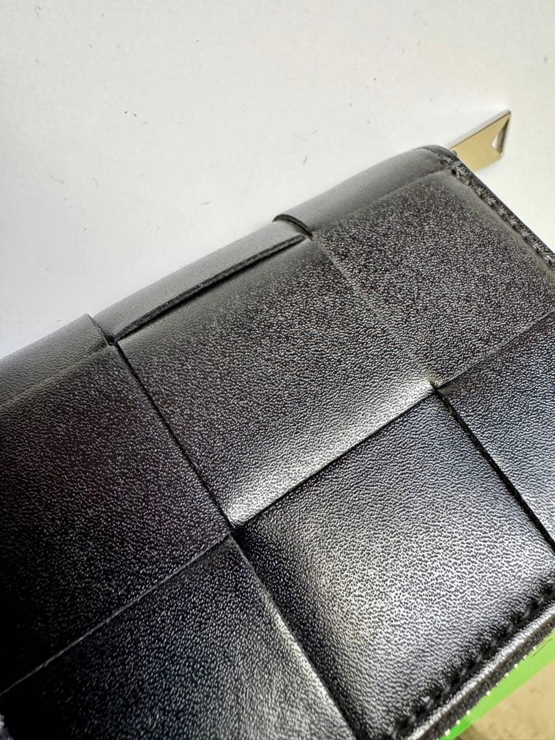 ボッテガヴェネタ 財布 二つ折り ファスナー カセット ブラック ケース