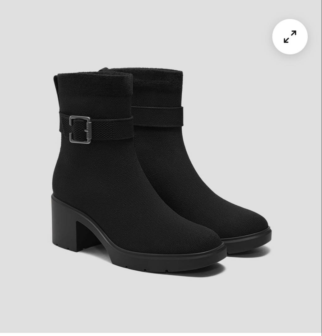 【お値下げ中！】VIVAIA スクエアトゥ 撥水加工 ヒールブーツ 35.5