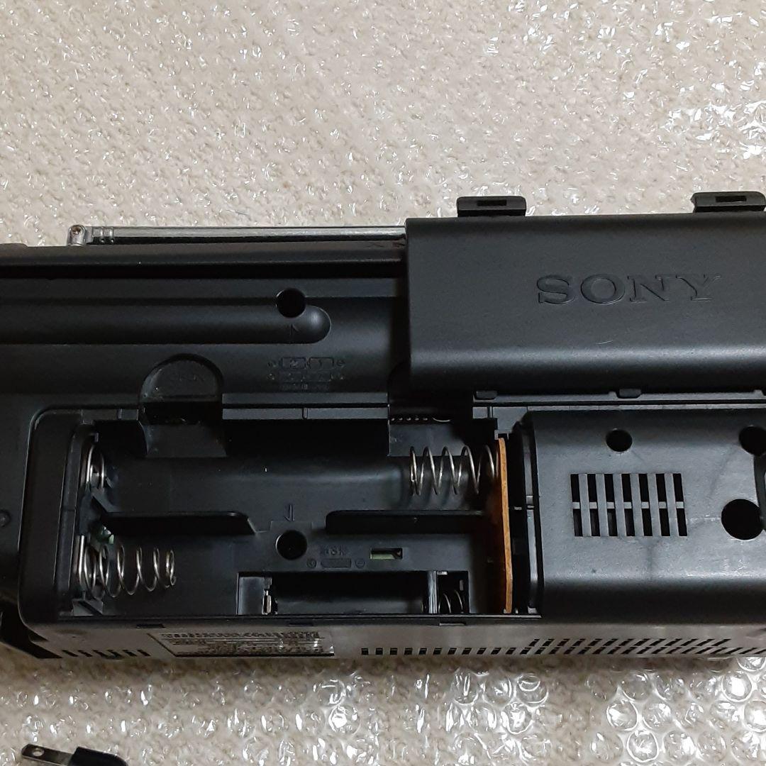 c　良品　渋い　カッコイイ　SONY 　ラジカセ　　レトロ家電　　ブラック