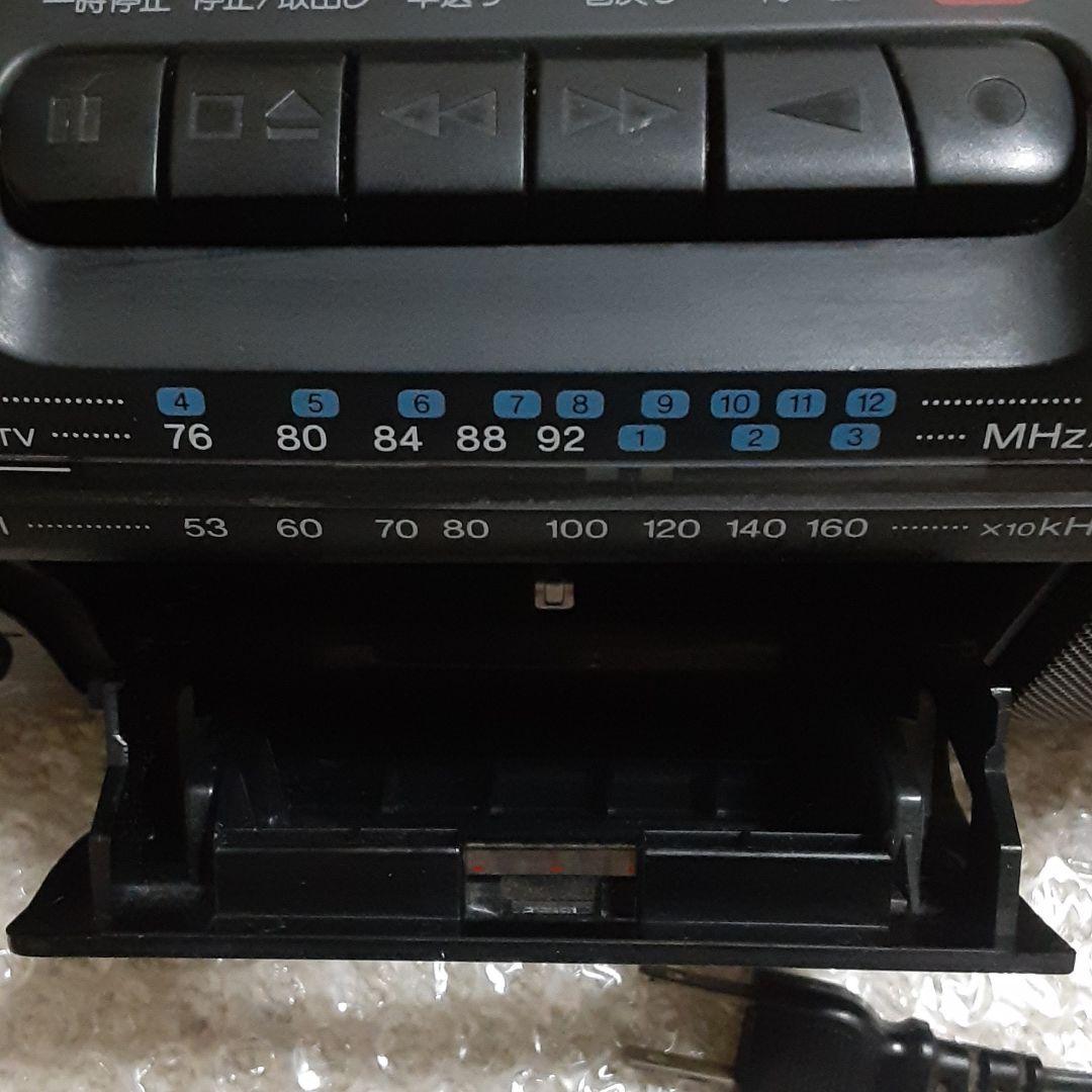 c　良品　渋い　カッコイイ　SONY 　ラジカセ　　レトロ家電　　ブラック