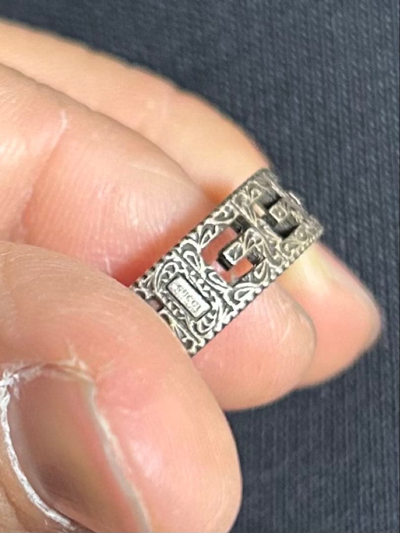 平*店様 期間限定グッチ GUCCI スクエアG リング アラベスク シルバー