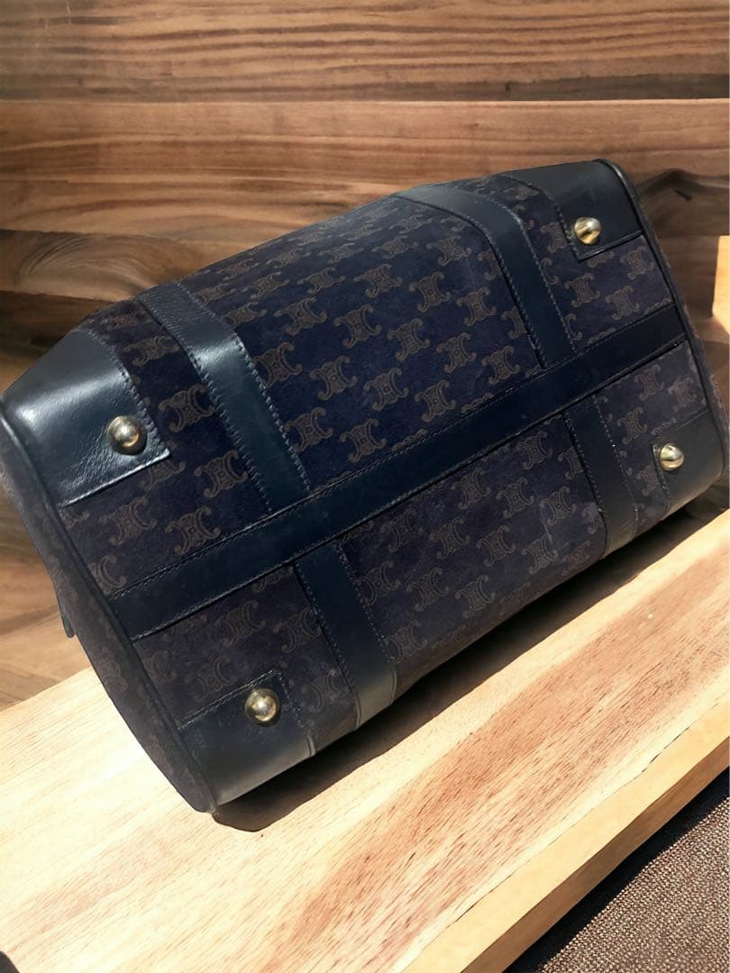 CELINE オールドセリーヌマカダム柄レザートートバッグ ボストンバック