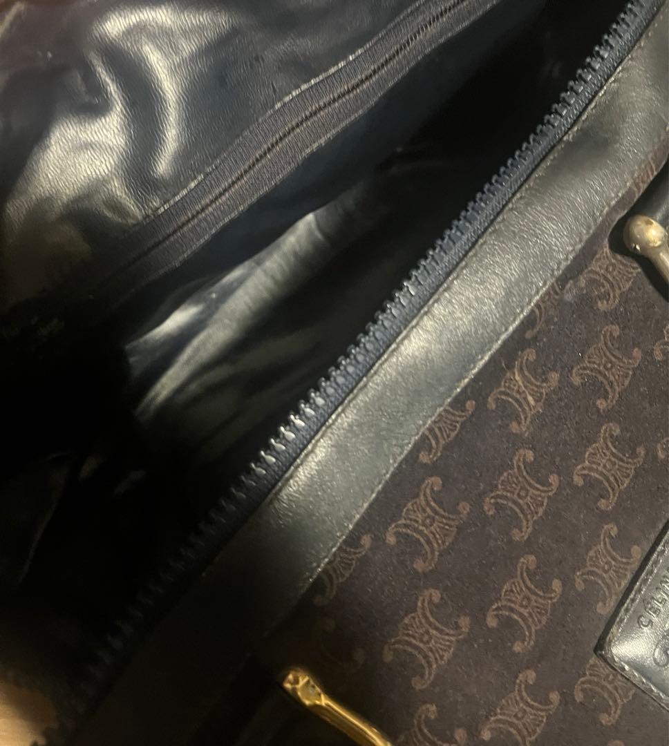 CELINE オールドセリーヌマカダム柄レザートートバッグ ボストンバック