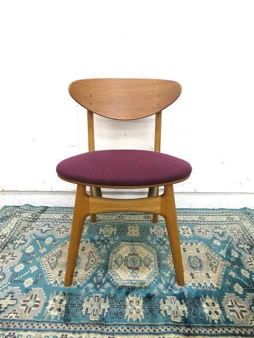 【中村達薫】希少☆オーク　ダイニングチェア☆ヘリンボーン織り☆invitro