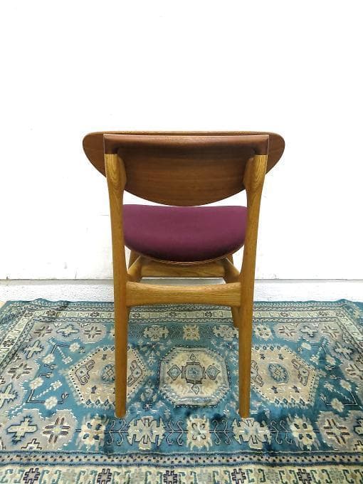 【中村達薫】希少☆オーク　ダイニングチェア☆ヘリンボーン織り☆invitro