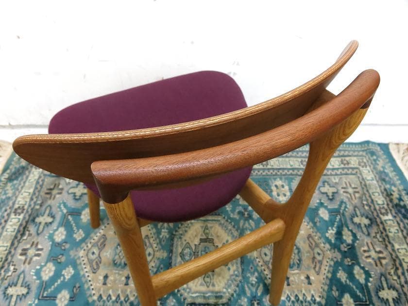 【中村達薫】希少☆オーク　ダイニングチェア☆ヘリンボーン織り☆invitro