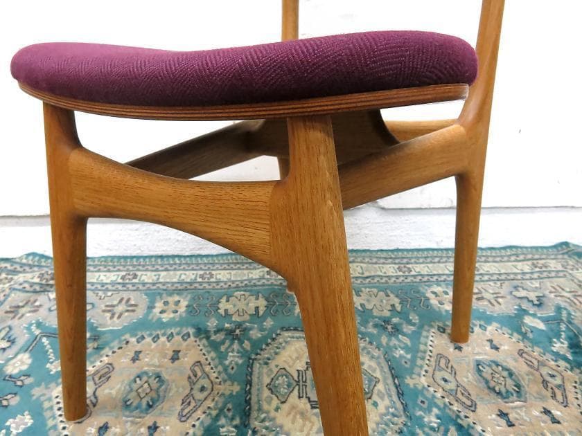 【中村達薫】希少☆オーク　ダイニングチェア☆ヘリンボーン織り☆invitro