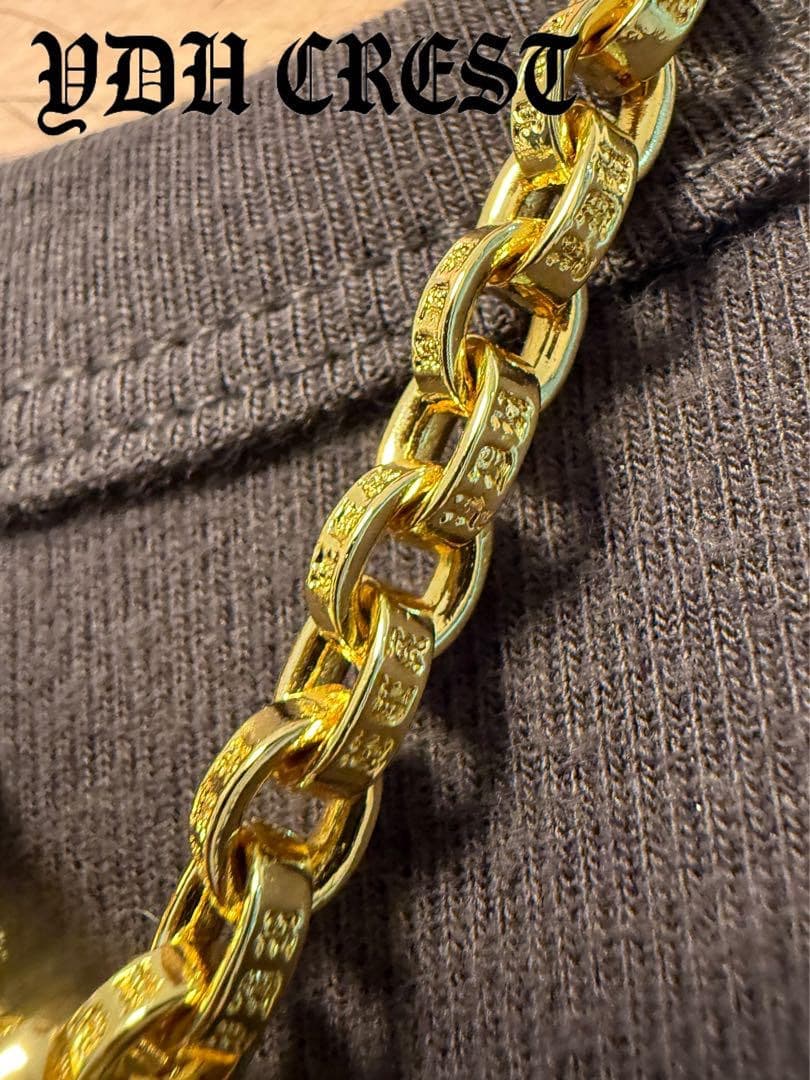 ★CKRGT　22K金メッキS925　チャクラ型クロス＊ストーン　刻印有り