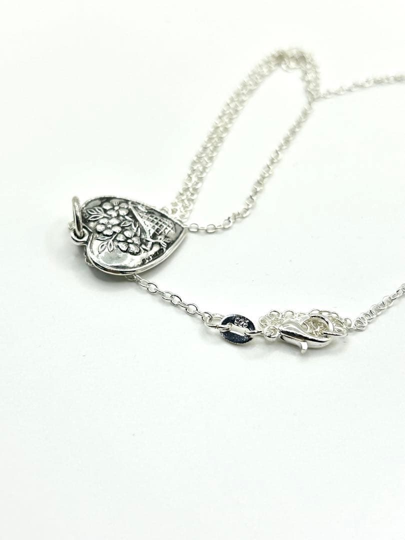 ビンテージ　スウィートハートネックレス　花束　シルバー925 刻印