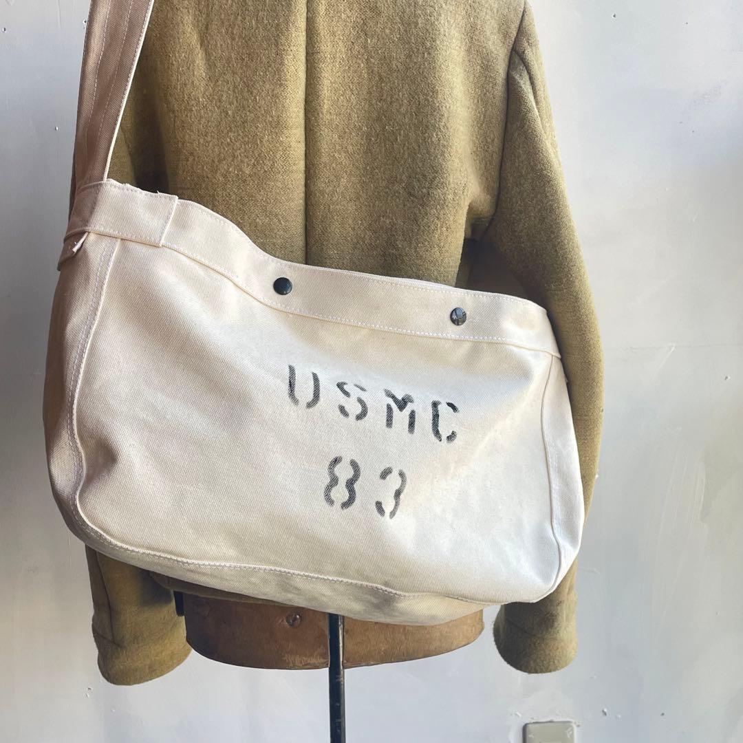 USMC ビンテージ　ニュースペーパーバッグ　ミリタリー　US メッセンジャー