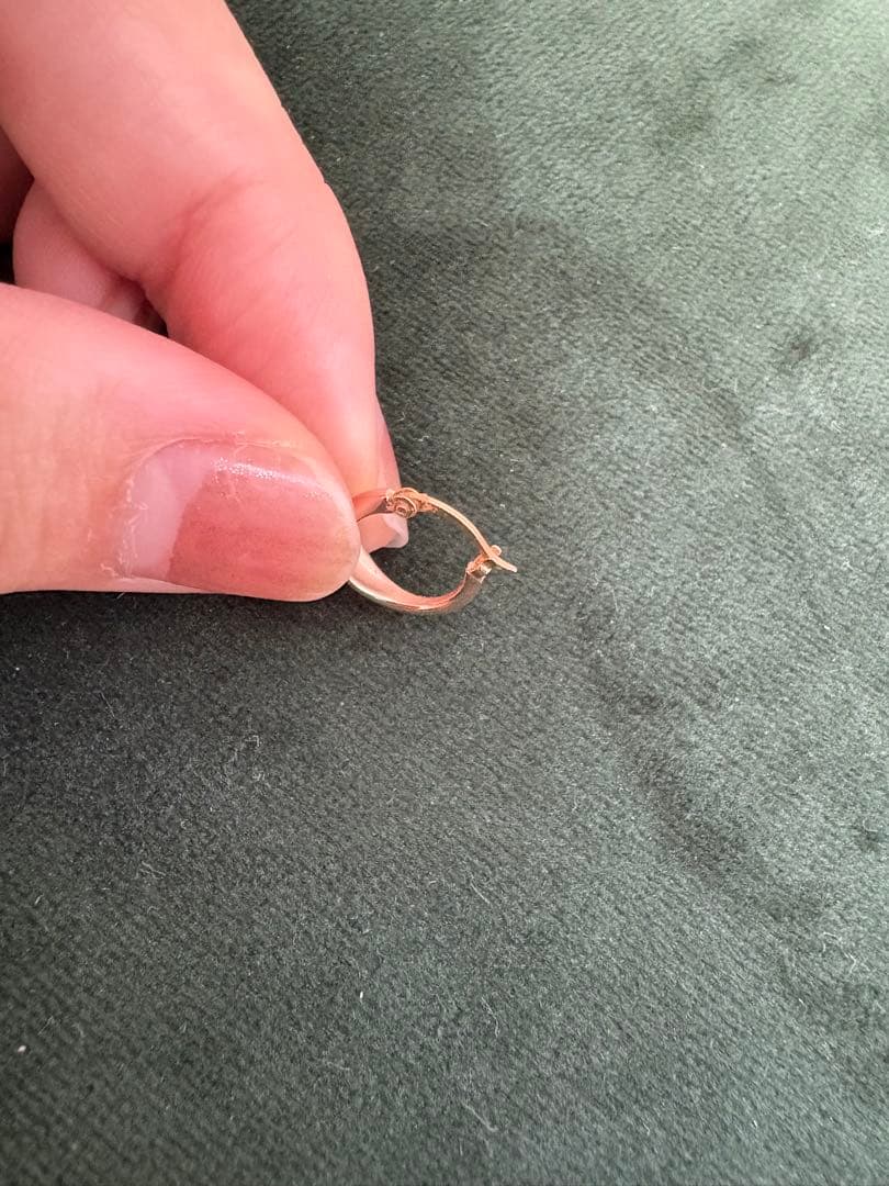 専用　★ete K10 ピンクゴールド フープピアス　片耳　雫型　ドロップ エテ