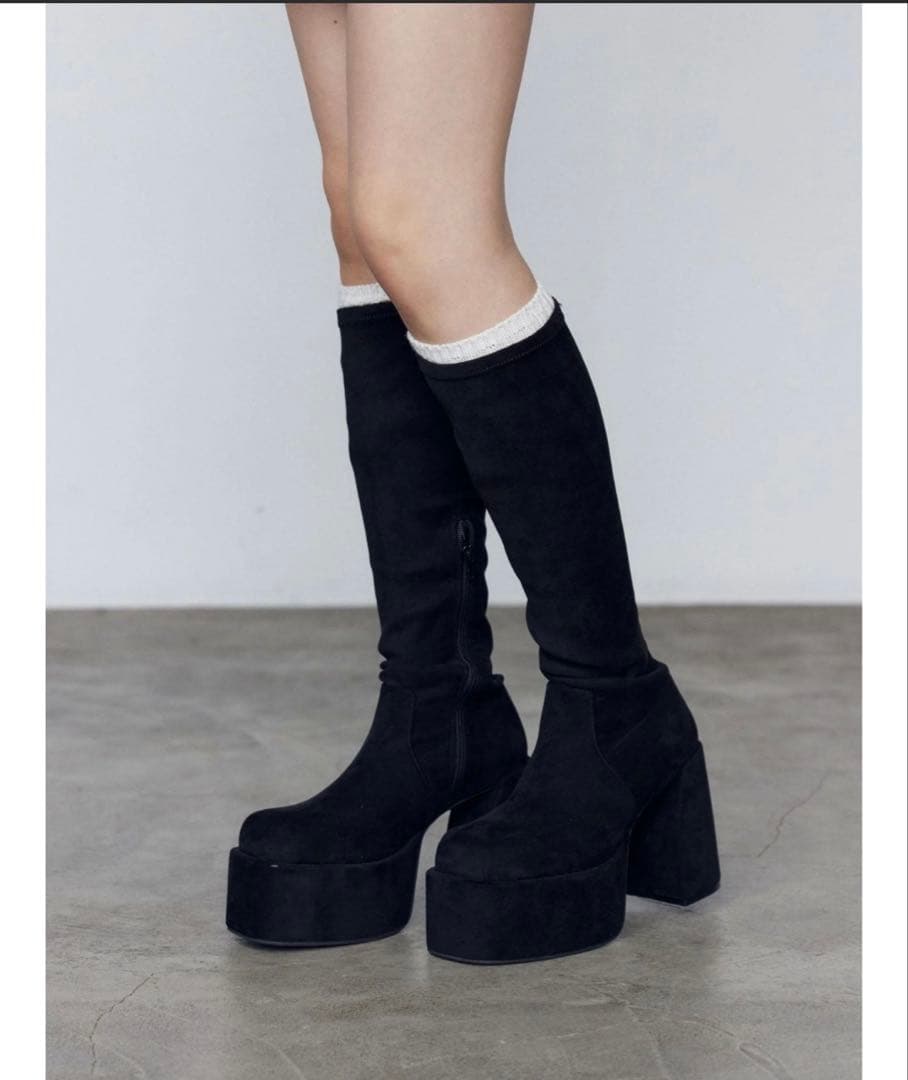 EMODA エモダ バルキープランプフィットブーツ スエード L