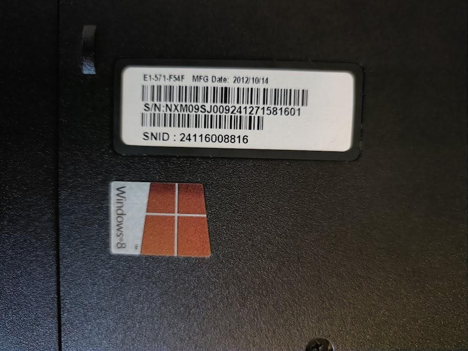 Aspire E1 E1-571-F54F　15.6インチ　ChromeOS