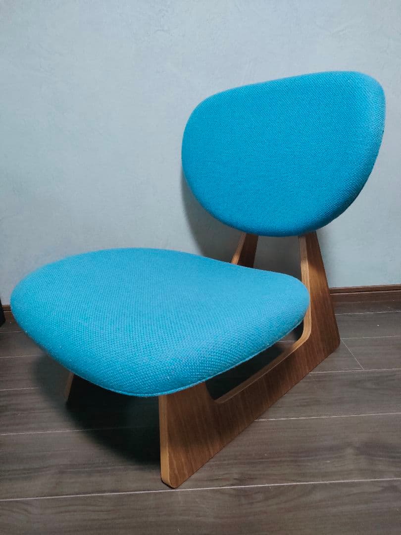 ★天童木工　低座椅子　水色　椅子　チェア　低座イス　Tendo