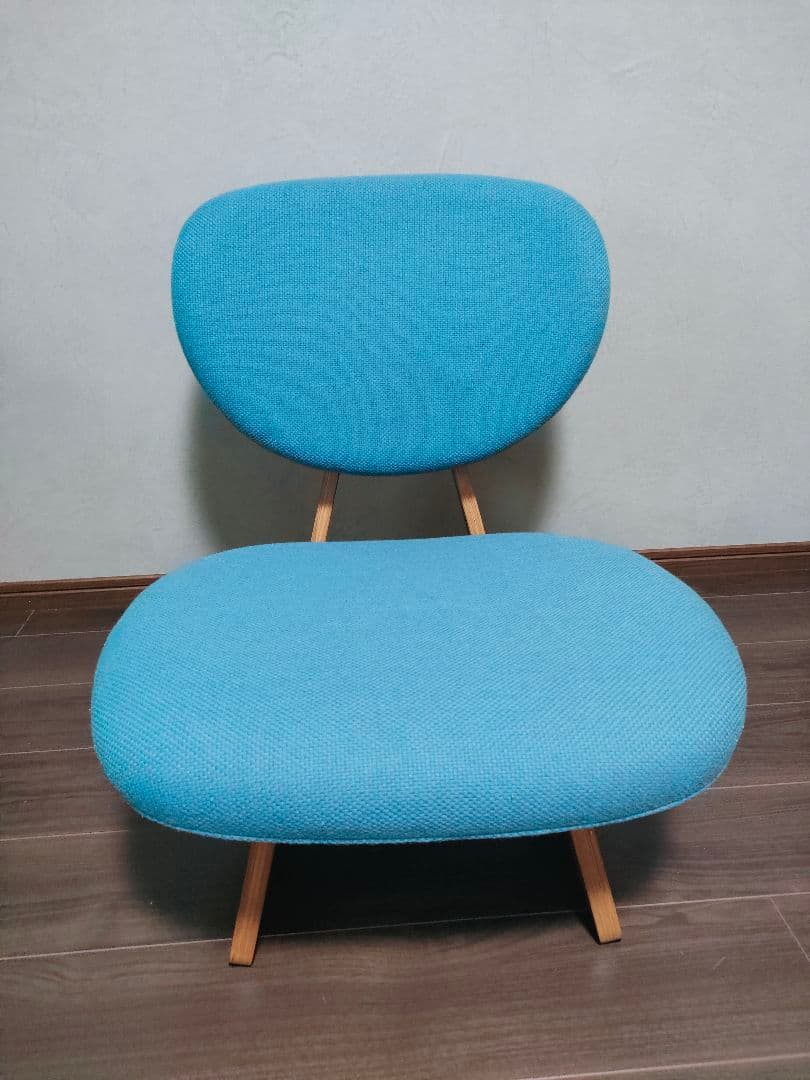 ★天童木工　低座椅子　水色　椅子　チェア　低座イス　Tendo