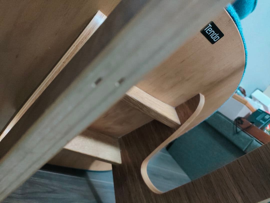 ★天童木工　低座椅子　水色　椅子　チェア　低座イス　Tendo