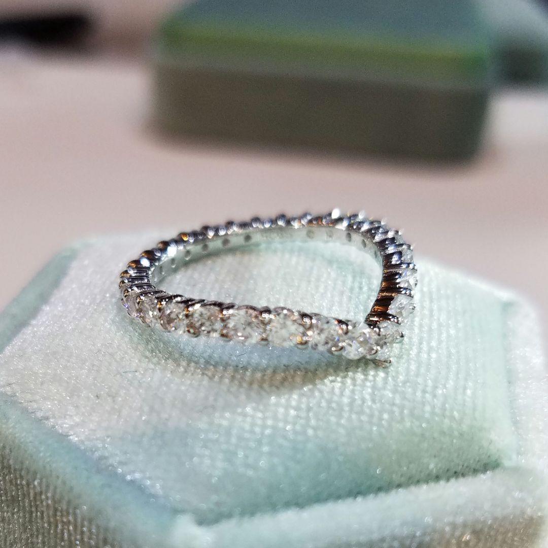 Noa22♡最高級モアサナイト Vシェイプフルエタニティ