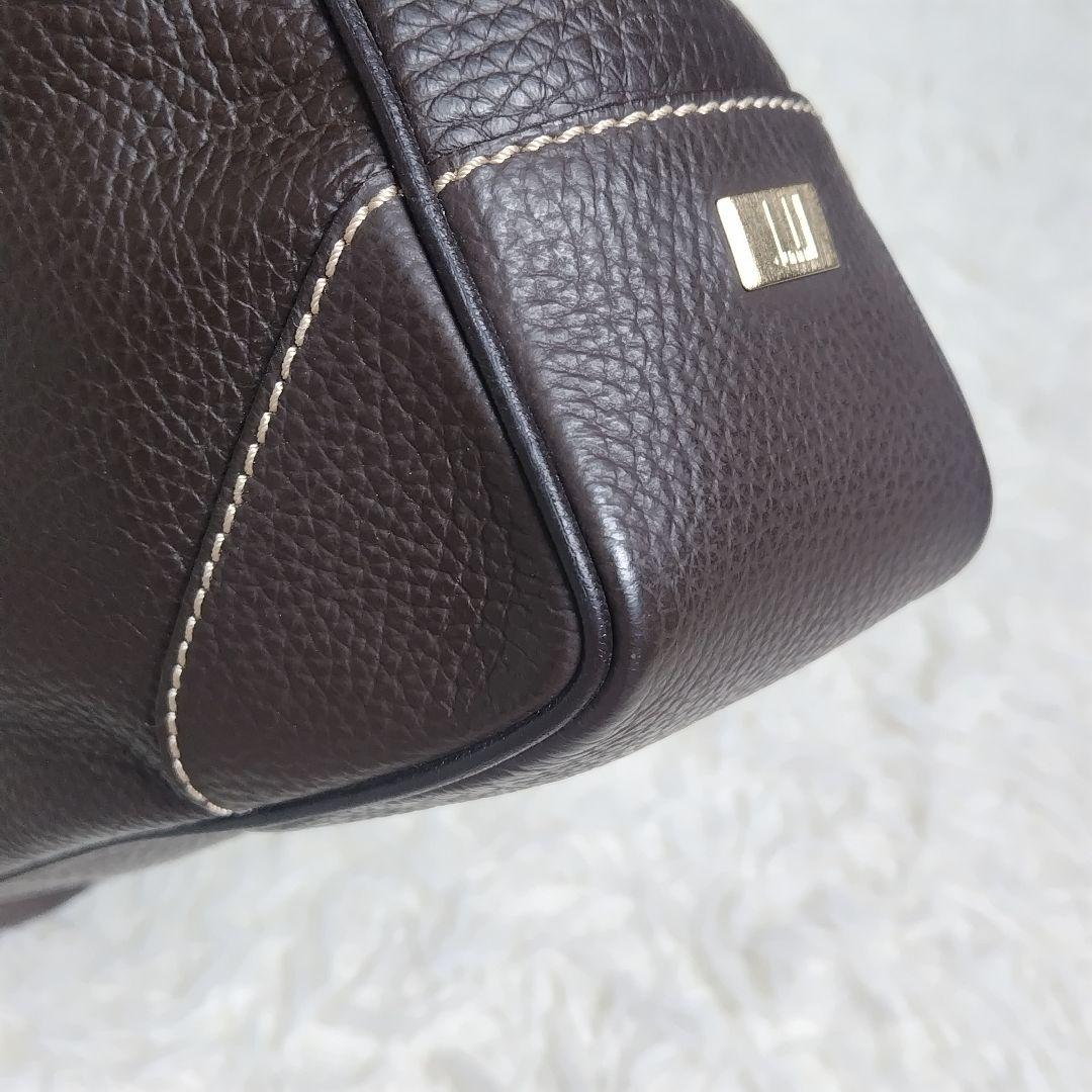 ダンヒル ショルダーバッグ フラップ クロスボディ A4 レザー ブラウン