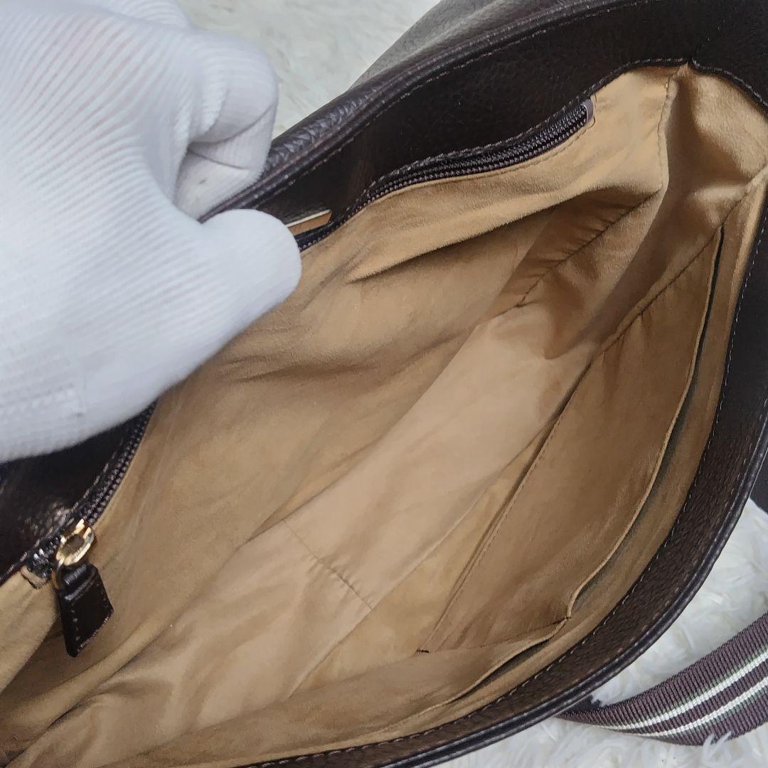 ダンヒル ショルダーバッグ フラップ クロスボディ A4 レザー ブラウン