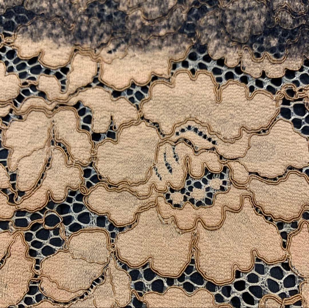 しーちゃん様N°21 イタリア　モヘア　シルク　レース　ロング　スカート　黒