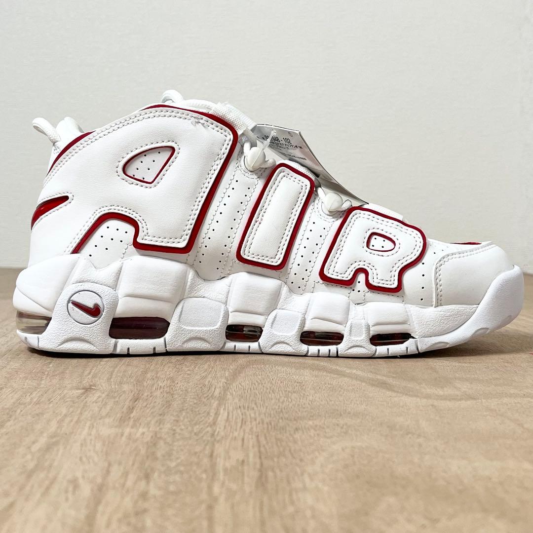 【極美品】NIKE エアモアアップテンポ 赤白 27cm