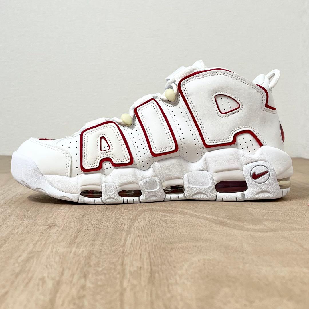 【極美品】NIKE エアモアアップテンポ 赤白 27cm