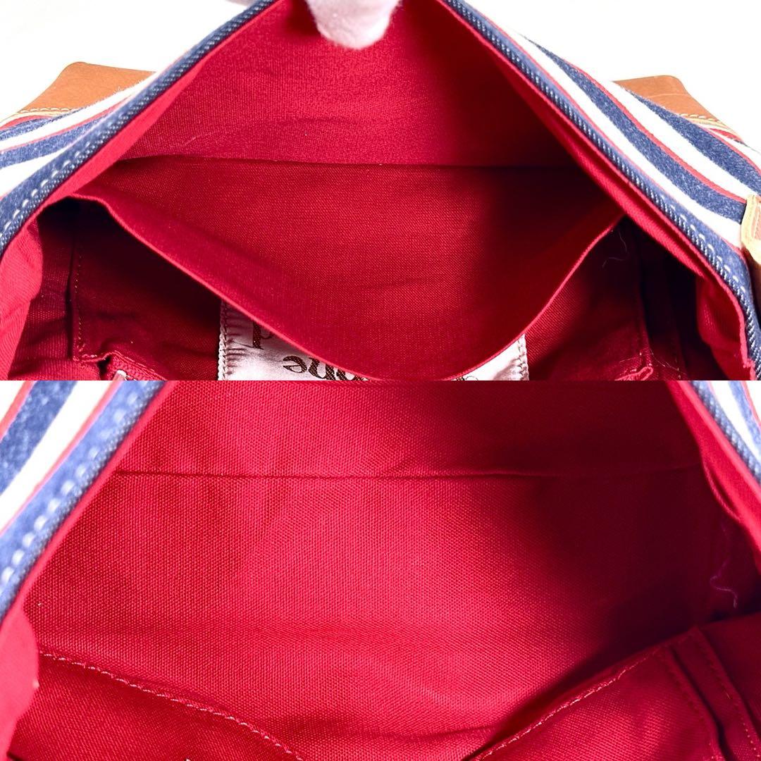 【美品】ヴィヴィアンウエストウッド ショルダーバッグ レザー キャンバス オーブ