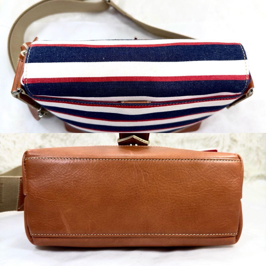 【美品】ヴィヴィアンウエストウッド ショルダーバッグ レザー キャンバス オーブ