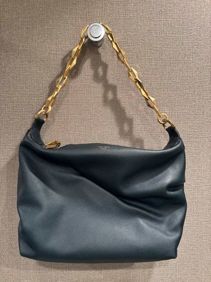 【美品！】ジミーチュウ　ダイヤモンド　ソフトホーボーバッグ