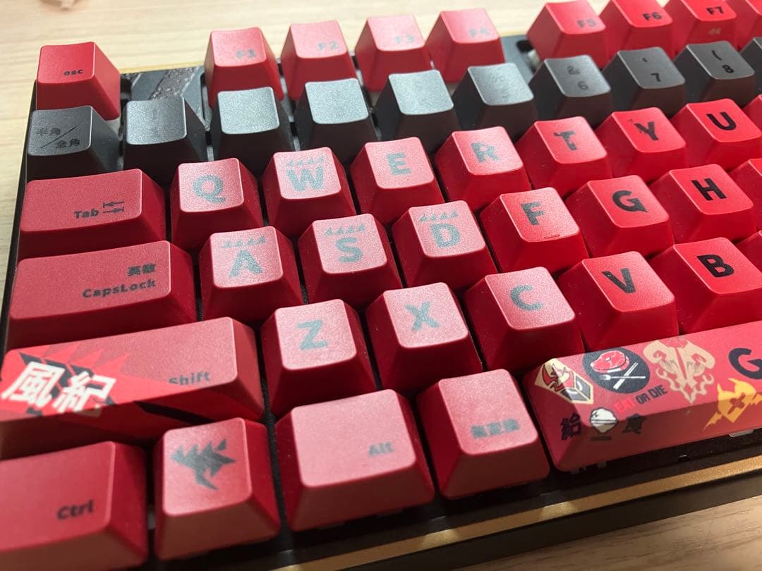 ブルーアーカイブ キーボード ブルアカ 日本語配列　ジャスミン軸 ふモコレ