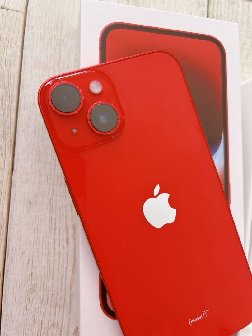 iPhone14 128GB RED 美品 箱・充電ケーブル付 即発送