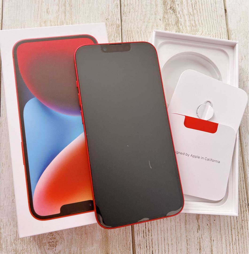 iPhone14 128GB RED 美品 箱・充電ケーブル付 即発送