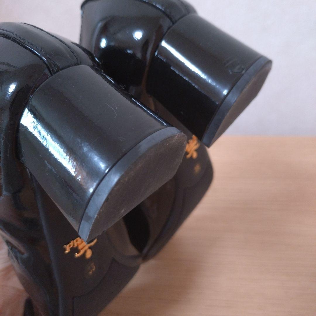 美品　PRADA ブラック リボン付きパンプス