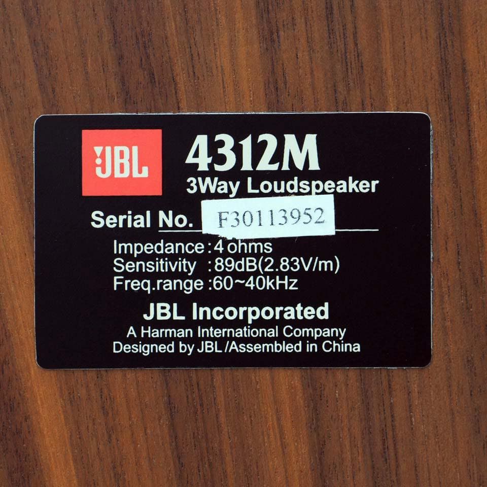 【旧モデルだけど出音・外観上々】JBL 4312M コンパクトモニター ペア