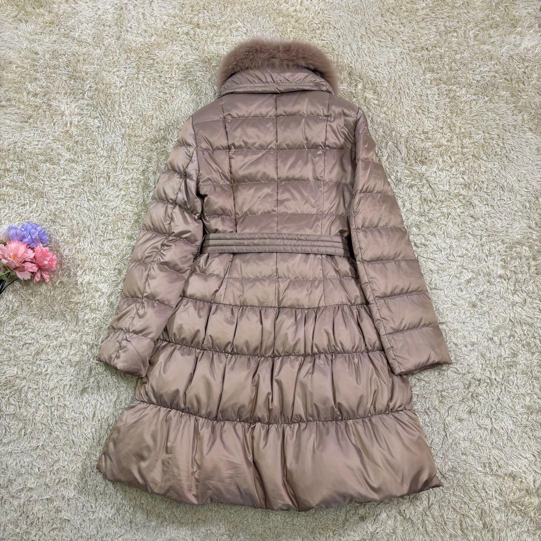 美品　アナイ　Aライン　フォックスファー　2way ダウンコート　38