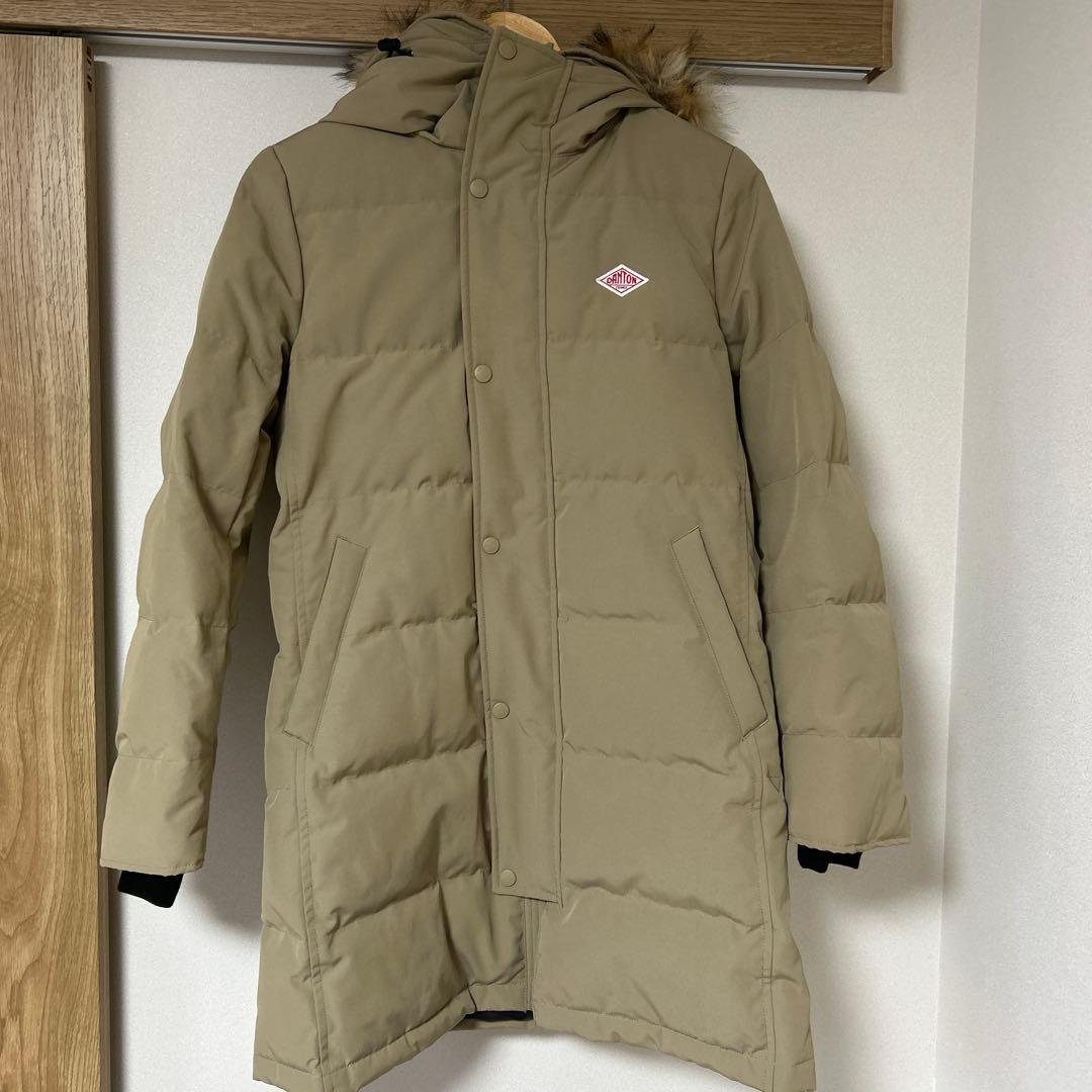 DANTON フード付きダウンジャケット Sサイズ ベージュ