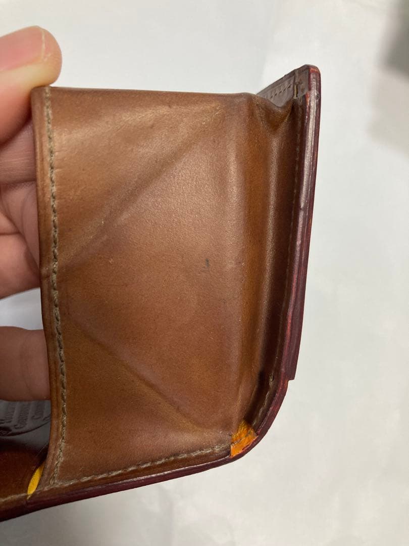 【未使用】ガンゾ ホーウィン シェルコードバン BOX 小銭入れ ナチュラル