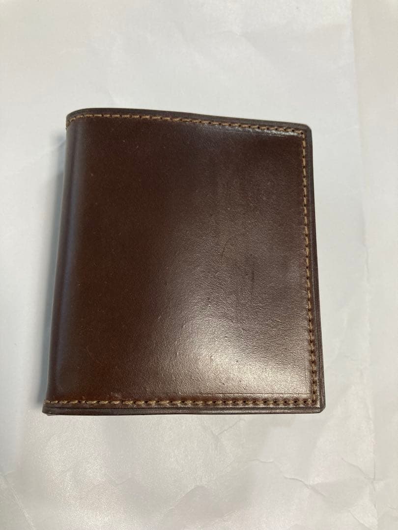 【未使用】ガンゾ ホーウィン シェルコードバン BOX 小銭入れ ナチュラル