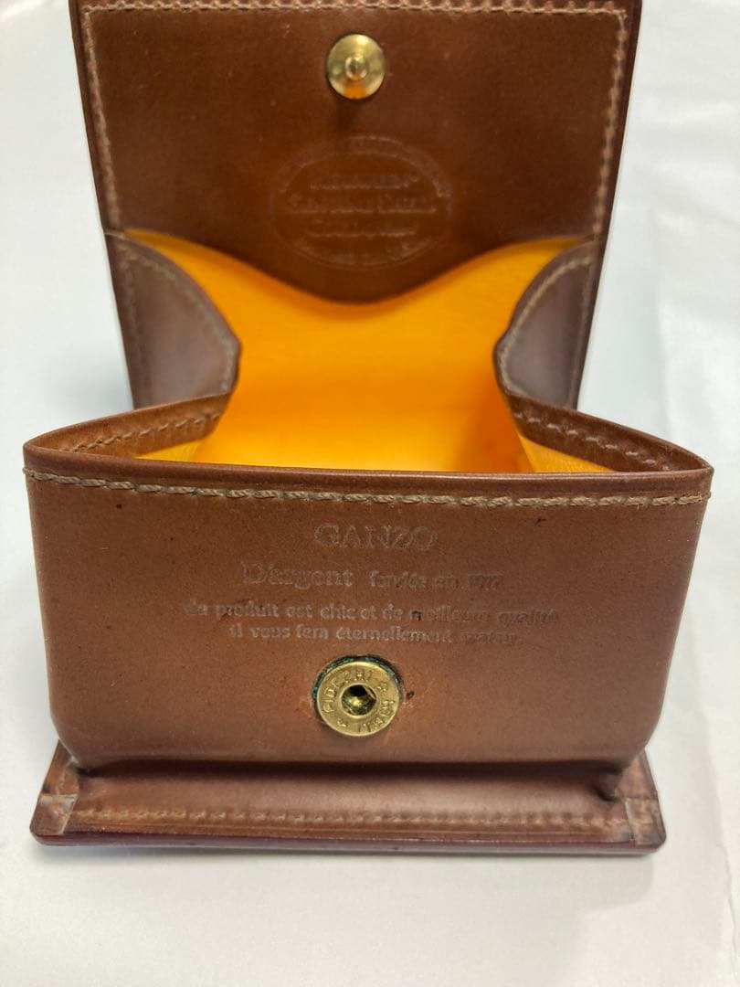 【未使用】ガンゾ ホーウィン シェルコードバン BOX 小銭入れ ナチュラル