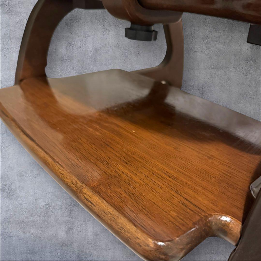 美品✨すくすくローチェアⅡ ダークブラウン ベビー用ローチェア 木製