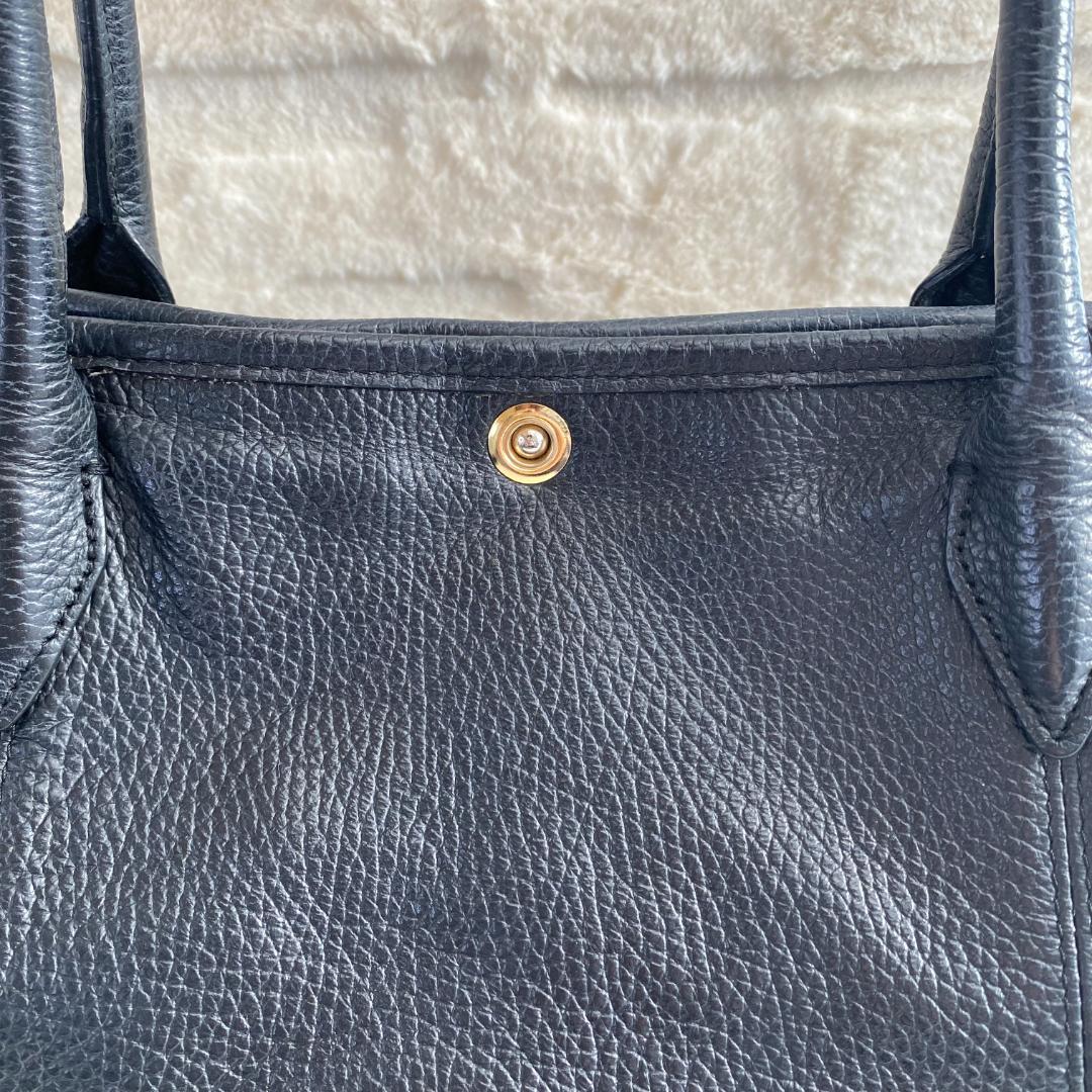 CIMABUE 大容量トートバッグ A4 シボ革 黒 ゴールド金具 メンズ