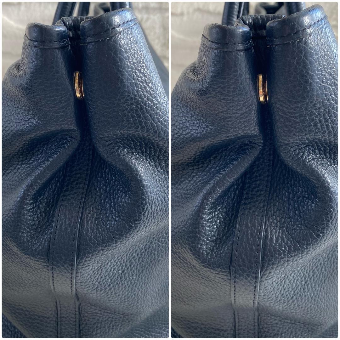 CIMABUE 大容量トートバッグ A4 シボ革 黒 ゴールド金具 メンズ