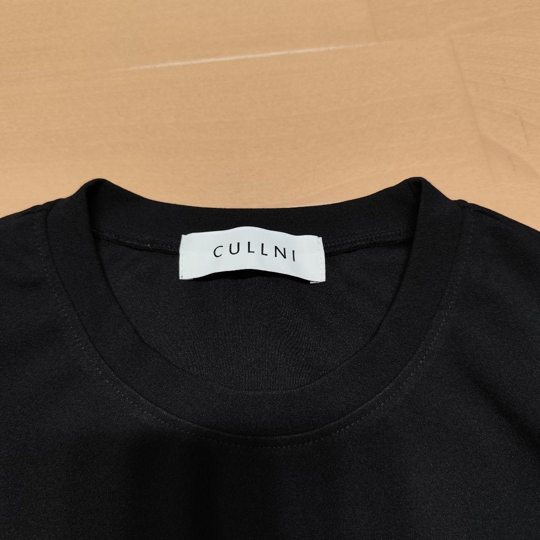 美品！CULLNI ロゴ刺繍 ロングスリーブカットソー 24SSブラック 1