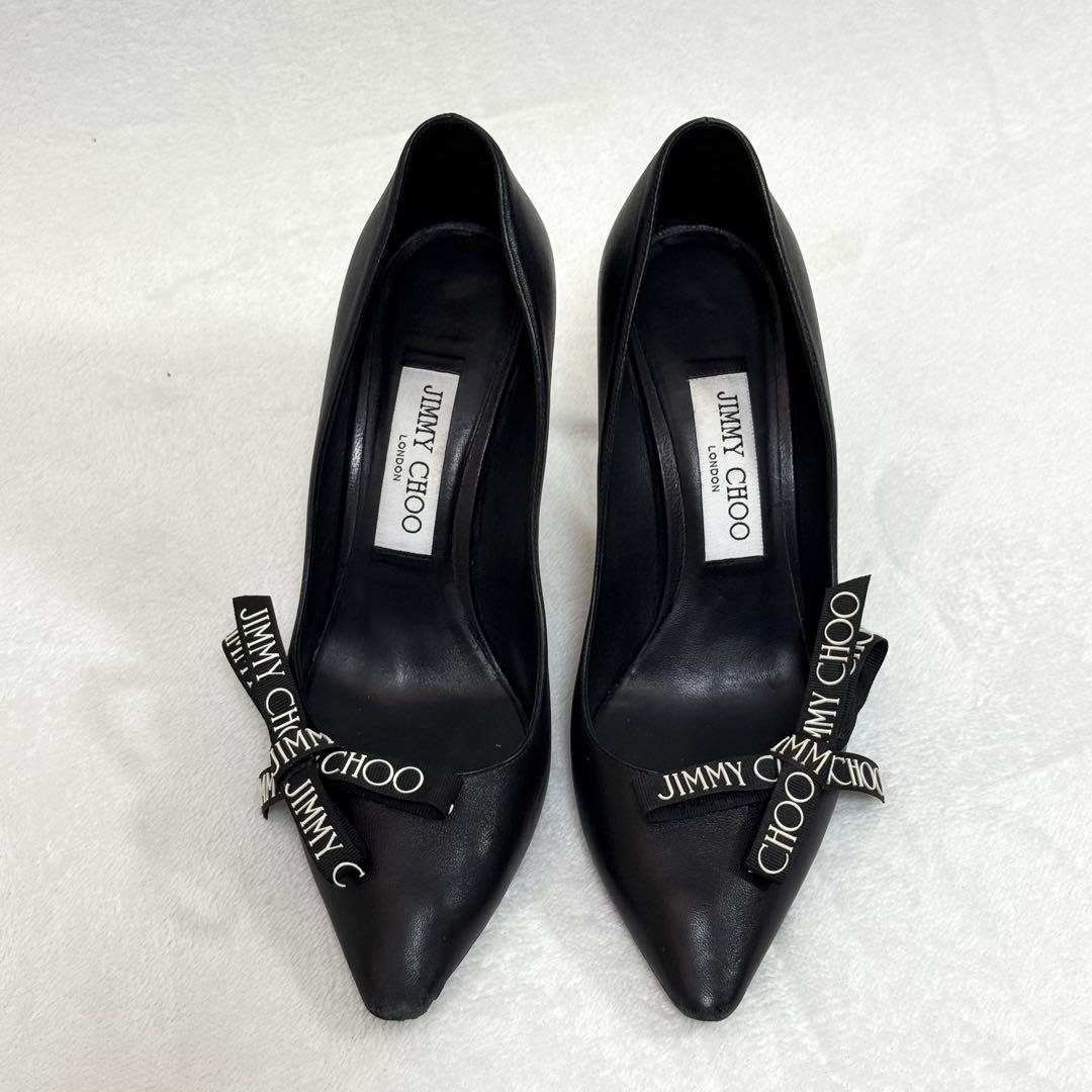 JIMMY CHOO ブラック ハイヒール ポインテッドトゥ