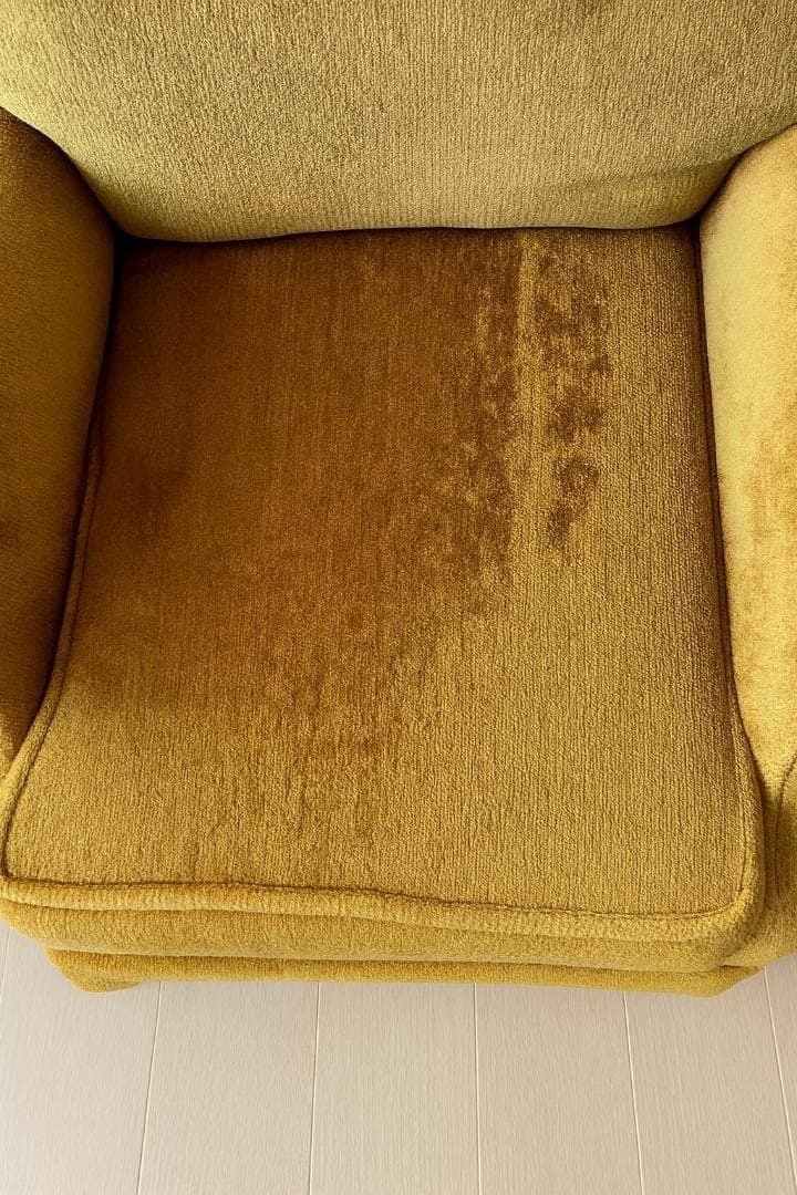 アメリカ製ヴィンテージ ソファ 1人掛け モスグリーン系 ベロア調 おしゃれ