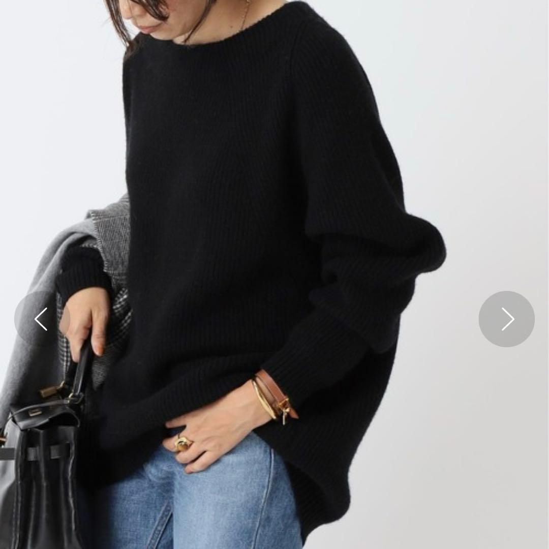 Deuxieme Classe OLBIA アゼプルオーバー　カシミヤ混　黒