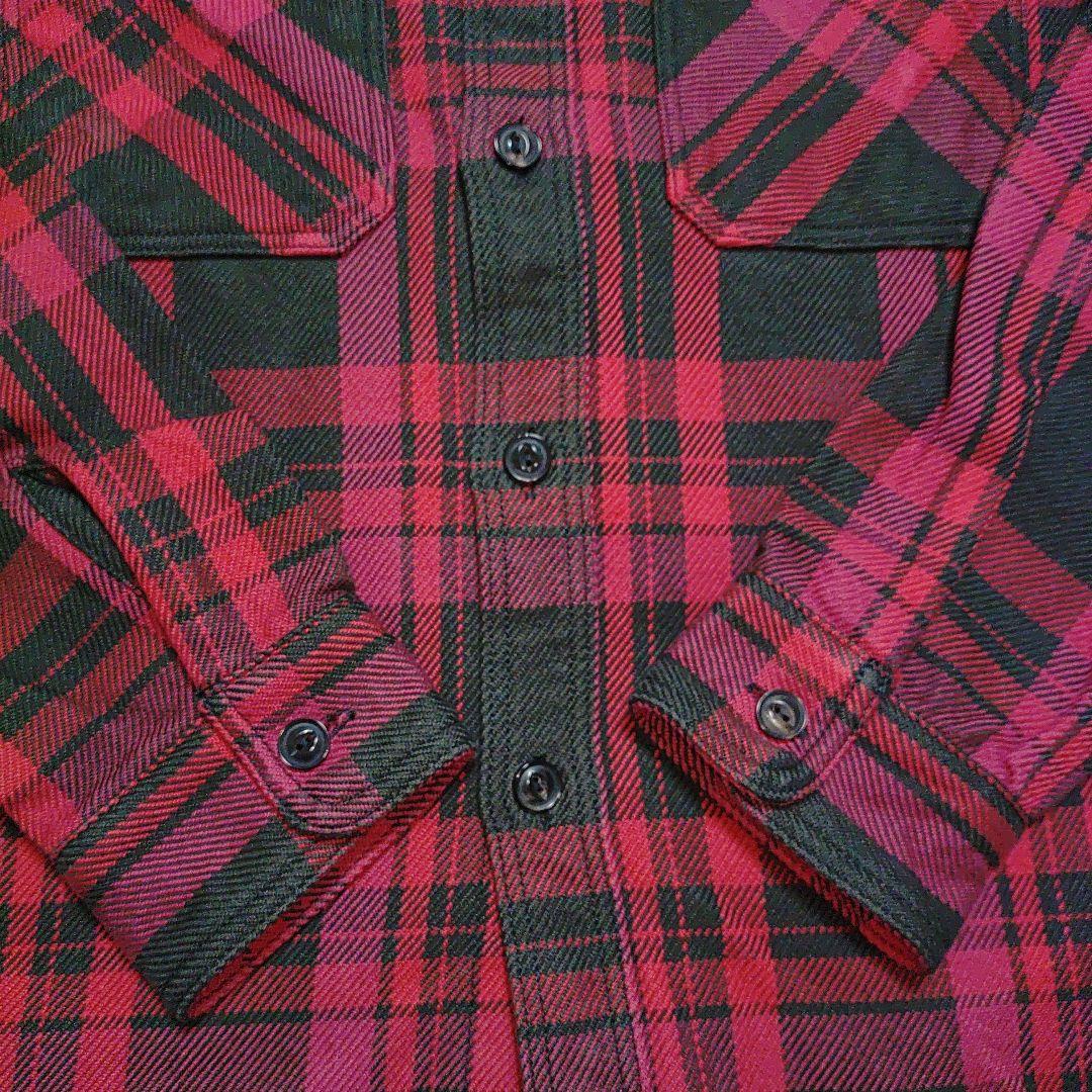 新品 ウエス UES 長袖シャツ 502355 エクストラヘビーネルシャツ L