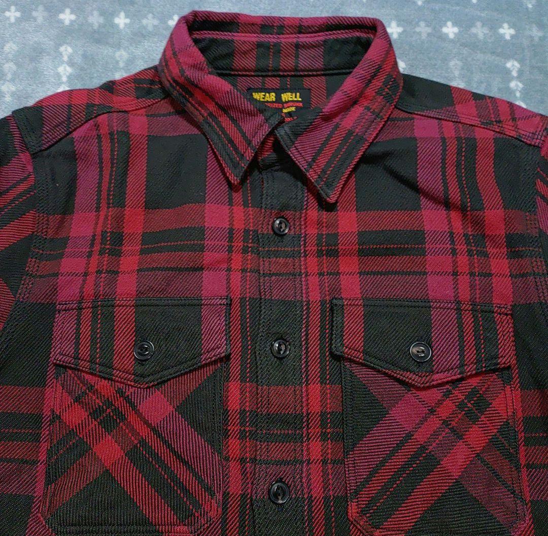 新品 ウエス UES 長袖シャツ 502355 エクストラヘビーネルシャツ L