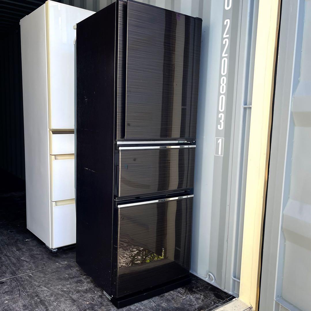 71取付無料！三菱木目調自動製氷機付きおしゃれインテリア272L3ドア冷蔵庫！