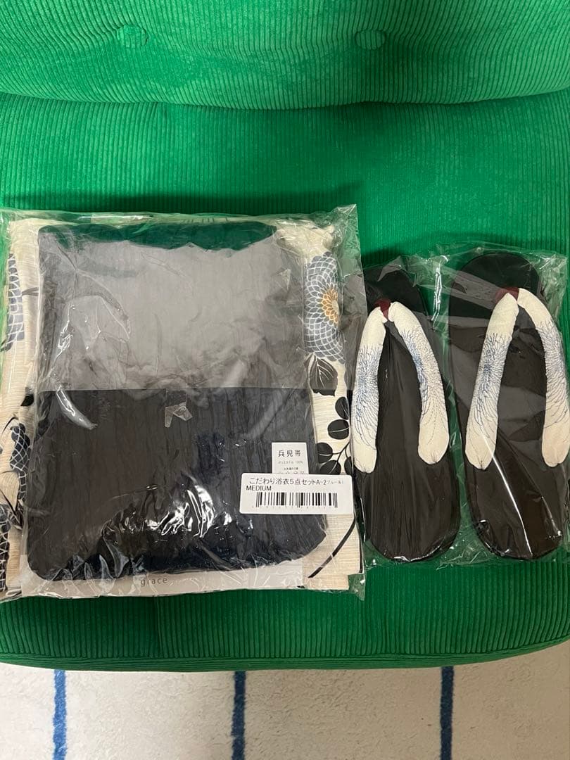 ゆかた館グレース　浴衣　Mサイズ　帯　下駄
